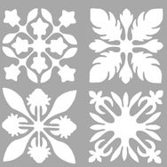 Artikel ST-1424 Melody Karışık Karo Stencil Tasarımı 30x30 cm Kanvas Tablo