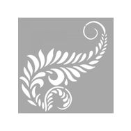 Artikel ST-1425 Barbara Çiçek Motif Stencil Tasarımı 30x30 cm Kanvas Tablo
