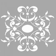 Artikel ST-1426 Maya Çiçek Motif Stencil Tasarımı 30x30 cm Kanvas Tablo