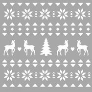 Artikel ST-1435 Örme Kazak Deseni Stencil Tasarımı 30x30 cm Kanvas Tablo