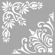 Artikel ST-1441 Taylor Karo Stencil Tasarımı 30x30 cm Kanvas Tablo