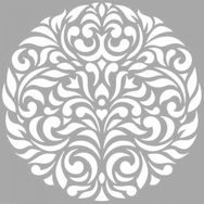 Artikel ST-1443 Kian Yuvarlak Motif Stencil Tasarımı 30x30 cm Kanvas Tablo