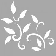 Artikel ST-1465 Cory Çiçek Desen Stencil Tasarımı 30x30 cm Kanvas Tablo