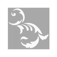 Artikel ST-1483 Ava Çiçek Motif Stencil Tasarımı 30x30 cm Kanvas Tablo