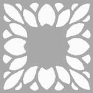 Artikel ST-1496 Nita Çiçek Motifi Stencil Tasarımı 30x30 cm Kanvas Tablo