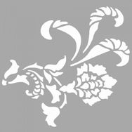 Artikel ST-1508 Janice Çiçek Motif Stencil Tasarımı 30x30 cm Kanvas Tablo