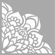 Artikel ST-1516 Buckley Çeyrek Mandala Stencil Tasarımı 30x30 cm Kanvas Tablo