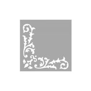 Artikel ST-1518 Valentine Köşe Motif Stencil Tasarımı 30x30 cm Kanvas Tablo