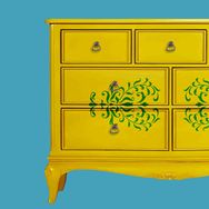 Artikel ST-152 Damask Stencil Tasarımı 30x30 cm Kanvas Tablo