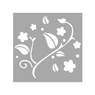 Artikel ST-1526 Juno Çiçek Motif Stencil Tasarımı 30x30 cm Kanvas Tablo