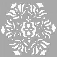 Artikel ST-1532 Luciana Altıgen Karo Stencil Tasarımı 30x30 cm Kanvas Tablo