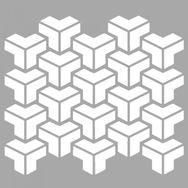 Artikel ST-1549 Gear Desen Stencil Tasarımı 30x30 cm Kanvas Tablo