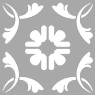 Artikel ST-1555 Manat Karo Stencil Tasarımı 30x30 cm Kanvas Tablo