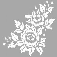 Artikel ST-1564 Aneka Çiçek Motif Stencil Tasarımı 30x30 cm Kanvas Tablo