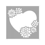Artikel ST-1565 Succulents Of My Heart Stencil Tasarımı 30x30 cm Kanvas Tablo