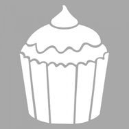 Artikel ST-1602 Nandini CupcakeStencil Tasarımı 30x30 cm Kanvas Tablo