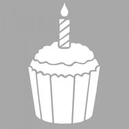 Artikel ST-1604 Roma CupcakeStencil Tasarımı 30x30 cm Kanvas Tablo