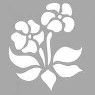 Artikel ST-1606 Adonia Çiçek Motif Stencil Tasarımı 30x30 cm Kanvas Tablo
