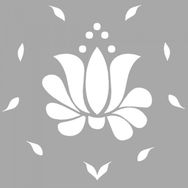 Artikel ST-1608 Serene Çiçek Motif Stencil Tasarımı 30x30 cm Kanvas Tablo