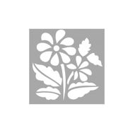 Artikel ST-1610 Sabra Çiçek Motif Stencil Tasarımı 30x30 cm Kanvas Tablo
