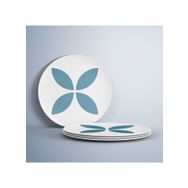 Artikel ST-193 Dört Yapraklı Stencil Tasarımı 30x30 cm Kanvas Tablo