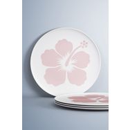 Artikel ST-207 Hibisküs Stencil Tasarımı 30x30 cm Kanvas Tablo