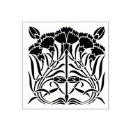 Artikel ST-233 Çini 6 Stencil Tasarımı 30x30 cm Kanvas Tablo
