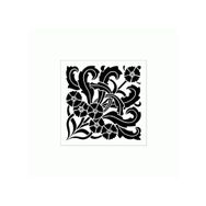 Artikel ST-234 Çini 7 Stencil Tasarımı 30x30 cm Kanvas Tablo