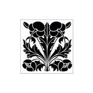 Artikel ST-235 Çini 8 Stencil Tasarımı 30x30 cm Kanvas Tablo