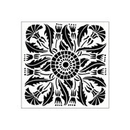 Artikel ST-236 Çini 9 Stencil Tasarımı 30x30 cm Kanvas Tablo