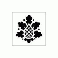 Artikel ST-253 Kozalak Stencil Tasarımı 30x30 cm Kanvas Tablo