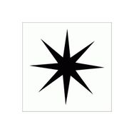 Artikel ST-257 8 Uçlu Yıldız Stencil Tasarımı 30x30 cm Kanvas Tablo