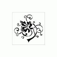 Artikel ST-265 Üzüm Sarmaşığı Stencil Tasarımı 30x30 cm Kanvas Tablo