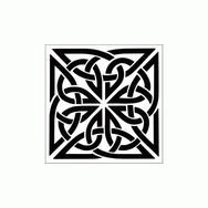 Artikel ST-272 Celtic Karo Stencil Tasarımı 30x30 cm Kanvas Tablo