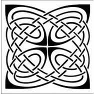Artikel ST-273 Celtic Karo 2 Stencil Tasarımı 30x30 cm Kanvas Tablo