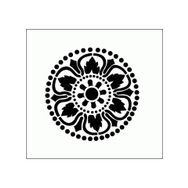 Artikel ST-276 Yuvarlak Motif Stencil Tasarımı 30x30 cm Kanvas Tablo