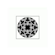 Artikel ST-279 Yuvarlak Motif 4 Stencil Tasarımı 30x30 cm Kanvas Tablo