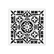 Artikel ST-284 Fleur Karo 2 Stencil Tasarımı 30x30 cm Kanvas Tablo