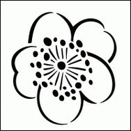 Artikel ST-287 Blossom 3 Stencil Tasarımı 30x30 cm Kanvas Tablo