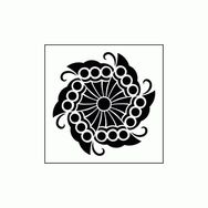 Artikel ST-293 Uzak Doğu Motif 4 Stencil Tasarımı 30x30 cm Kanvas Tablo