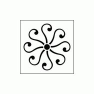 Artikel ST-308 Spiral 5 Stencil Tasarımı 30x30 cm Kanvas Tablo