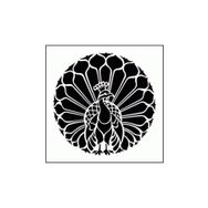 Artikel ST-328 Tavuskuşu Çini Stencil Tasarımı 30x30 cm Kanvas Tablo