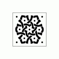 Artikel ST-329 Lale Karo Stencil Tasarımı 30x30 cm Kanvas Tablo