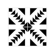 Artikel ST-341 Tribal Karo Stencil Tasarımı 30x30 cm Kanvas Tablo