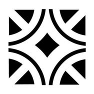 Artikel ST-354 Baklava Çerçeve Karo Stencil Tasarımı 30x30 cm Kanvas Tablo