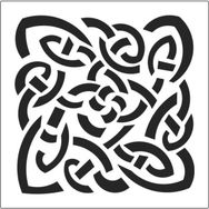 Artikel ST-377 Celtic Çerçeve Stencil Tasarımı 30x30 cm Kanvas Tablo