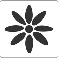 Artikel ST-384 Papatya 2 Stencil Tasarımı 30x30 cm Kanvas Tablo