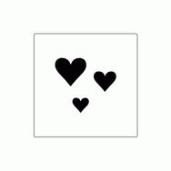 Artikel ST-393 Kalp Motif Stencil Tasarımı 30x30 cm Kanvas Tablo