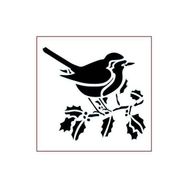 Artikel ST-401 Serçe Stencil Tasarımı 30x30 cm Kanvas Tablo