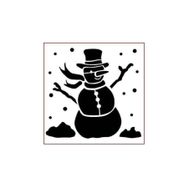 Artikel ST-406 Kardan Adam Stencil Tasarımı 30x30 cm Kanvas Tablo
